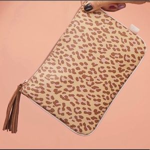 IPSY Leopard Print Cosmetic Clutch Bag